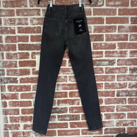 NWT Anine Bing Beck High Rise Skinny Jeans Dark Grey Size 23 Seen Meghan Markle - Picture 2 of 8